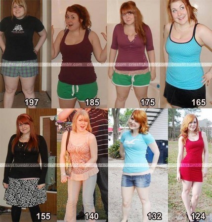 197磅至124磅 的女孩之差別！誇張！