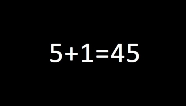 鄉民求助：「5+1=45」只加一根線使等式成立！神回覆！
