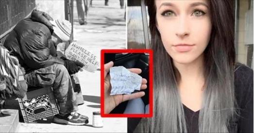 這名女子買了咖啡和貝果給街友，沒想到離開後看到街友寫下的字條才發現她的一個小動作卻救了他一命！