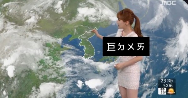 韓國天氣預報使出殺手鐧，「氣象女神」傲人雙峰快要彈跳繃出，網友直呼「早上精神好！」
